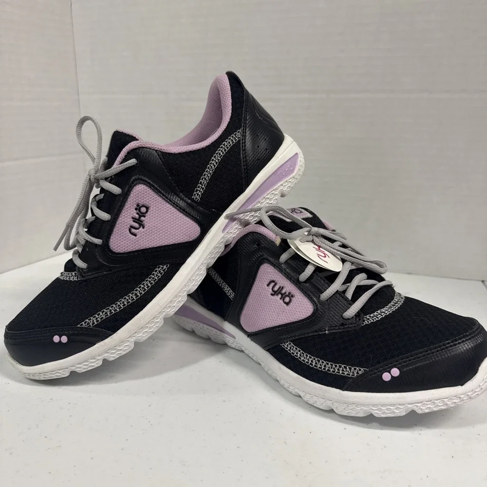 Ryka Access SML Women's 9W Black and Purple Athletic Training Shoes NWOB